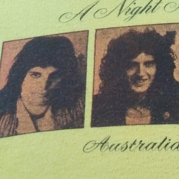 Vintage Rare Queen Band A Night At The Opera Australian Tour 1976 OS T-shirt - Picture 4 of 13